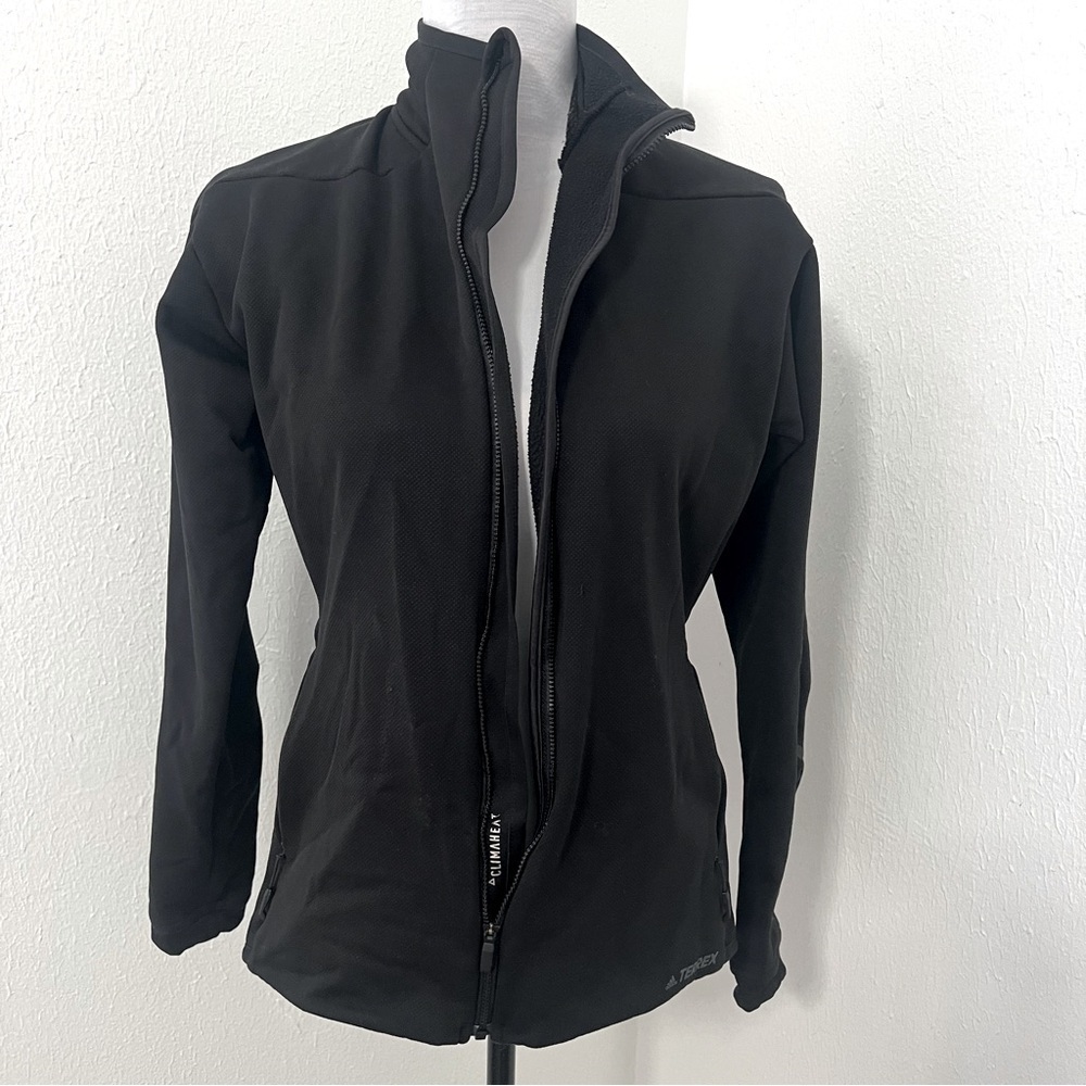 Adidas Women Terrex Climaheat Insulation Warmth Medium Full Zip Textured Jacket
